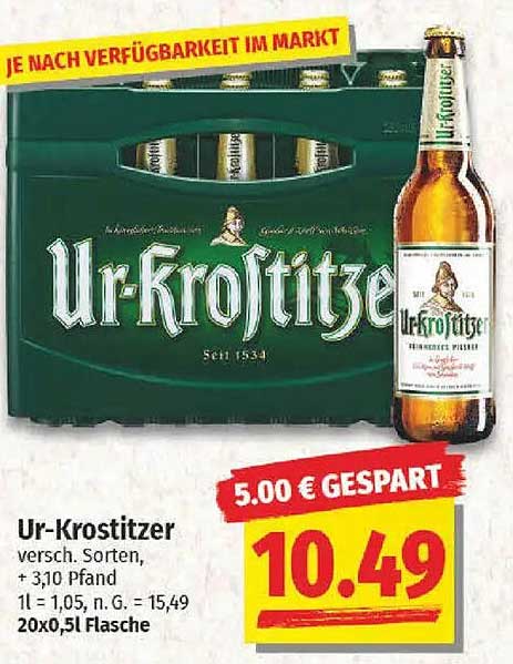 Ur-Krostitzer 20x0,5l Kasten