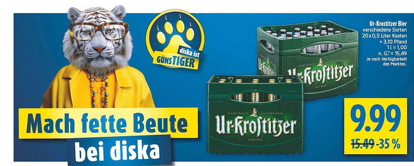 Ur-Krostitzer Bier 20 x 0,5 Liter Kasten