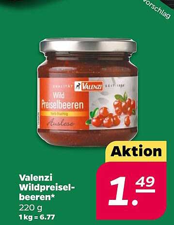 Valenzi Wildpreiselbeeren 220 g