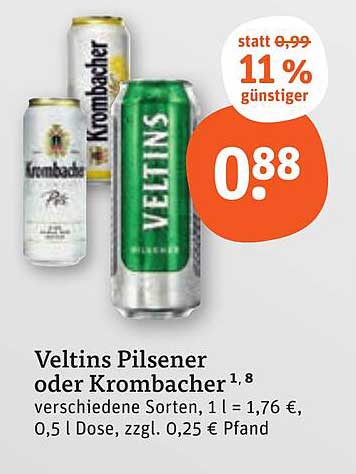 Veltins Pilsener oder Krombacher