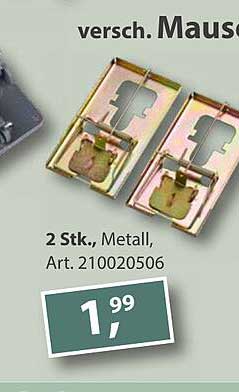 versch. Mäusefallen 2 Stk., Metall