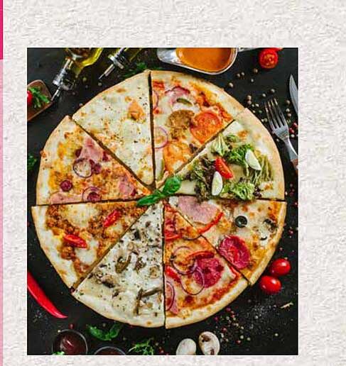 Vielfältige Pizza-Auswahl im Dornseifer-Prospekt