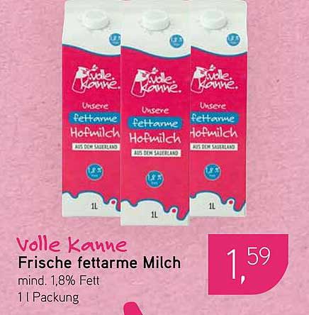 Volle Kanne Frische fettarme Milch 1L