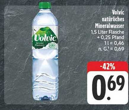 Volvic natürliches Mineralwasser 1,5 Liter Flasche