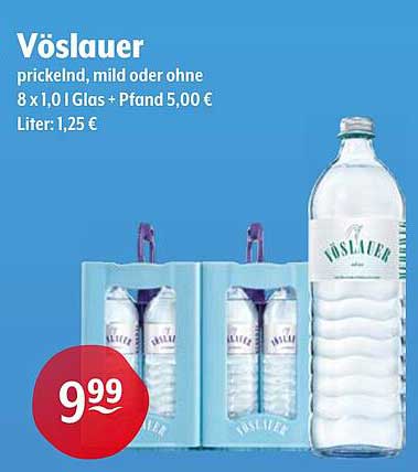 Vöslauer Wasser - prickelnd, mild oder ohne