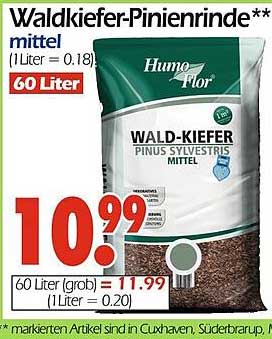 Waldkiefer-Pinienrinde - mittel (60 Liter)
