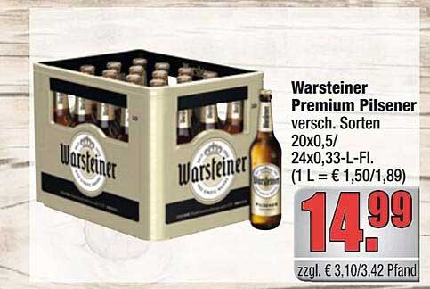 Warsteiner Premium Pilsener 24x0,33L im Angebot