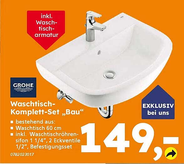 Waschtisch-Komplett-Set „Bau“