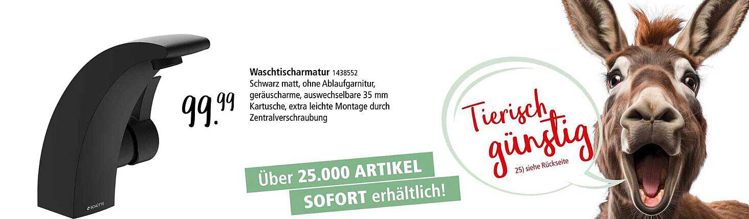 Waschtischarmatur 1438552 - Schwarz matt