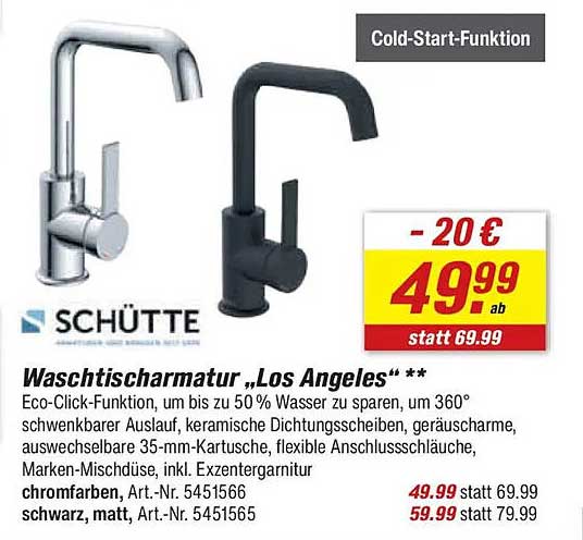 Waschtischarmatur „Los Angeles“**