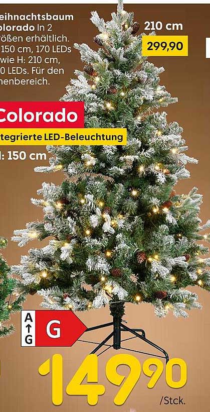Weihnachtsbaum Colorado mit integrierter LED-Beleuchtung 210 cm
