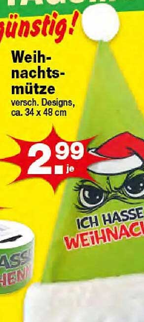 Weihnachtsmütze - Ich hasse Weihnachten