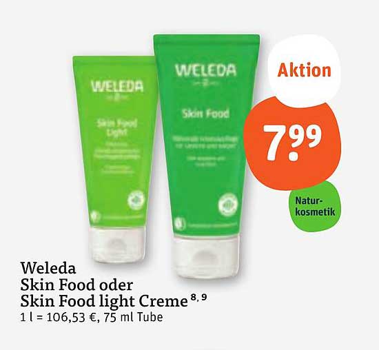 Weleda Skin Food oder Skin Food light Creme 75 ml