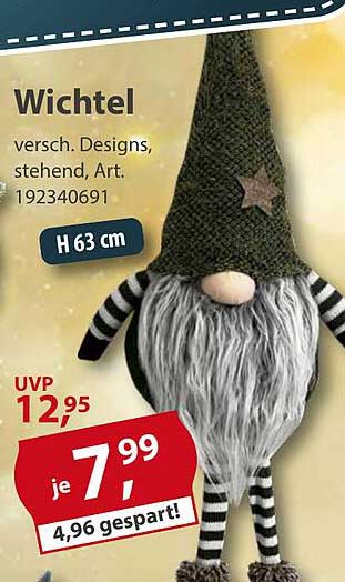 Wichtel – verschiedene Designs, stehend, H 63 cm
