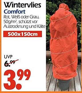 Wintervlies Comfort - Schutz vor Austrocknung und Kälte