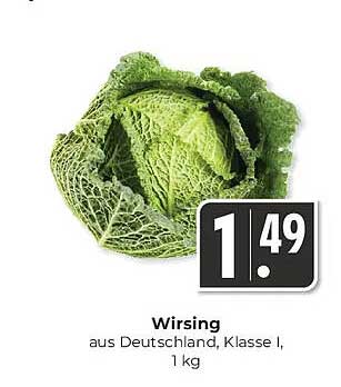 Wirsing aus Deutschland, Klasse I, 1 kg