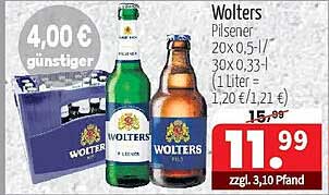 Wolters Pilsener 20x 0,5L / 30x 0,33L