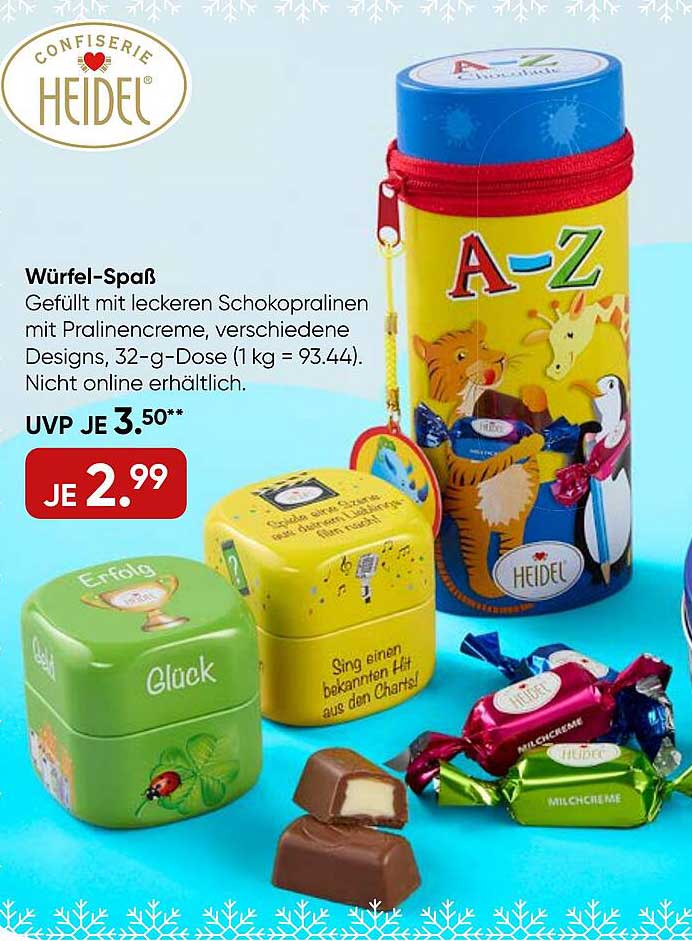 Würfel-Spaß von Confiserie Heidel