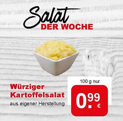 Würziger Kartoffelsalat aus eigener Herstellung