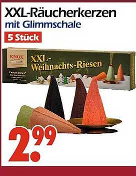 XXL-Räucherkerzen mit Glimm-Schale (5 Stück)