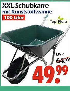 XXL-Schubkarre mit Kunststoffwanne 100 Liter