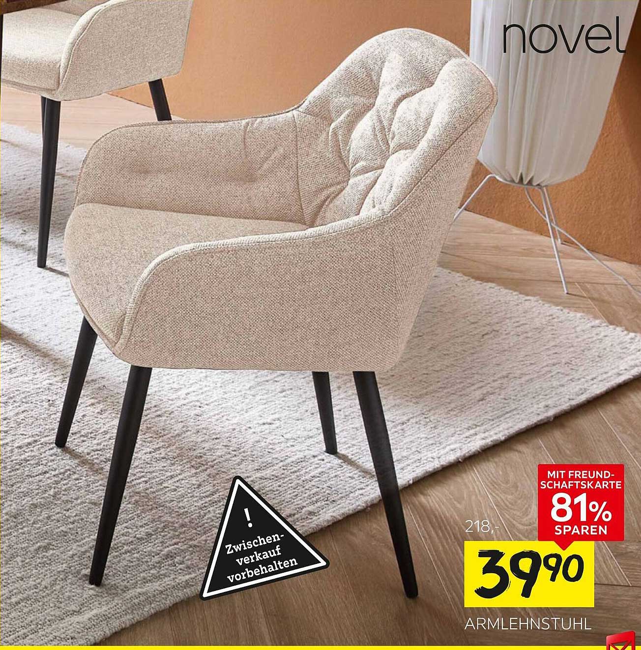 XXXLutz Armlehnstuhl novel - jetzt nur 39,90 €