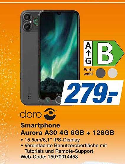 Doro Aurora A30 Seniorensmartphone bone - 128 GB - Mobiltelefon