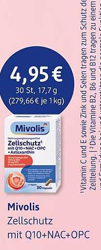 Mivolis Zellschutz mit Q10+NAC+OPC