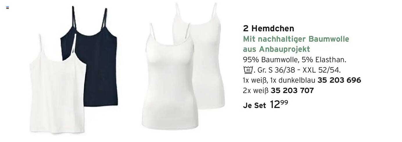 2 Hemdchen mit nachhaltiger Baumwolle aus Anbauprojekt