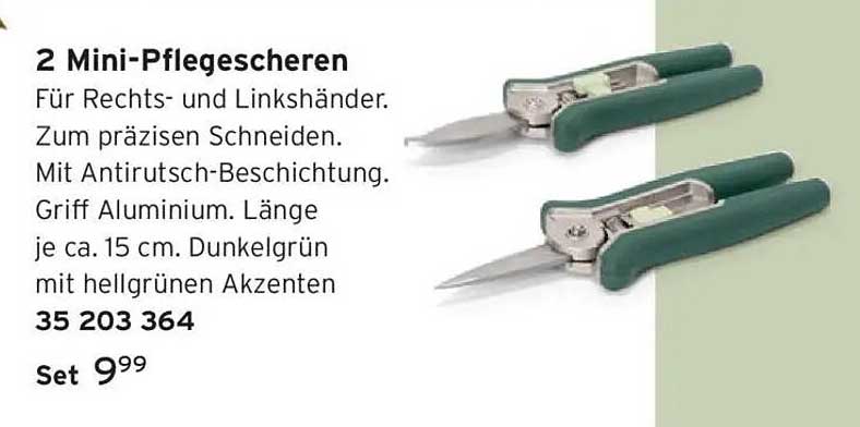 2 Mini-Pflegescherenset für präzises Schneiden