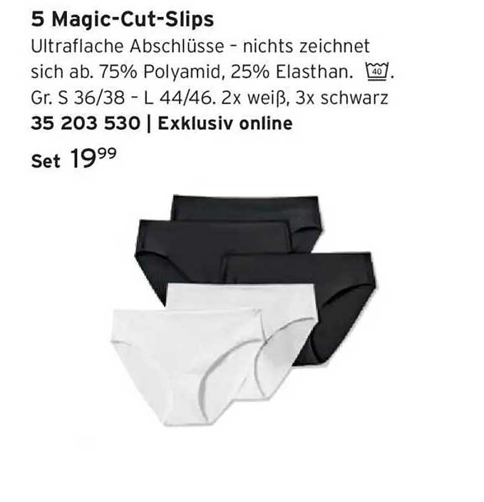 5 Magic-Cut-Slips - Set mit ultraflachen Abschlüssen