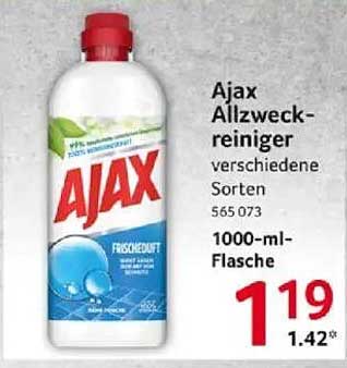 Ajax Allzweckreiniger verschiedene Sorten 1000-ml-Flasche
