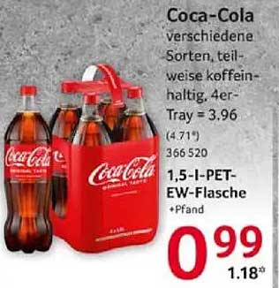 Coca-Cola 1,5-Liter-PET-Flasche - verschiedene Sorten, jetzt nur 0,99 €