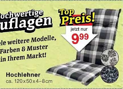 Hochwertige Auflagen für Hochlehner