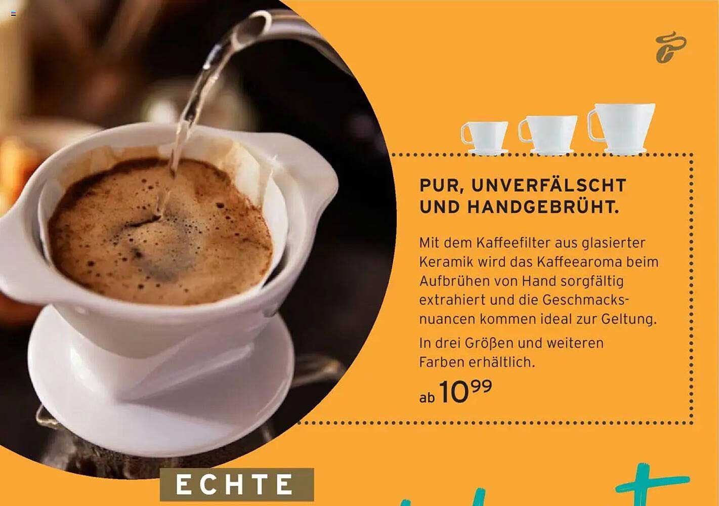 Kaffeefilter aus glasiertem Keramik