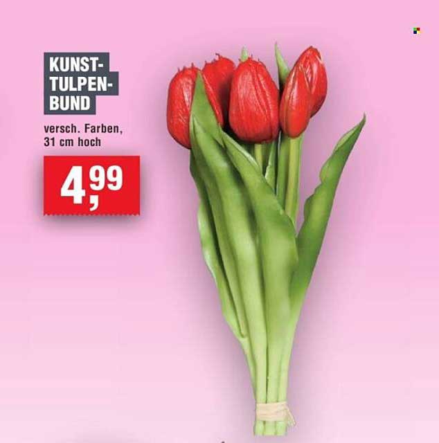 Kunst-Tulpen-Bund – Verschiedene Farben, 31 cm hoch