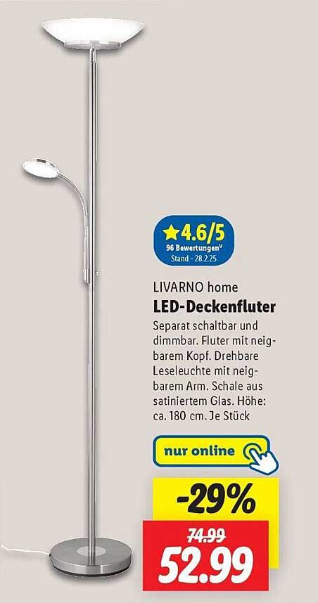 LIVARNO home LED-Deckenfluter