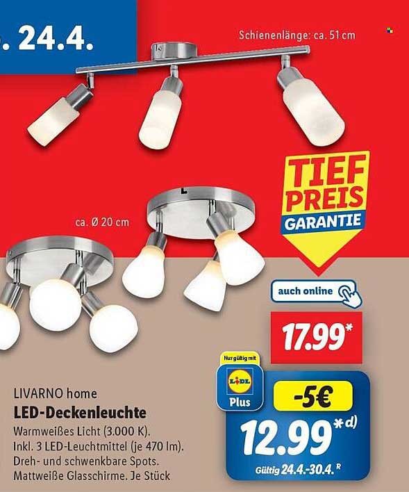 LIVARNO home LED-Deckenleuchte