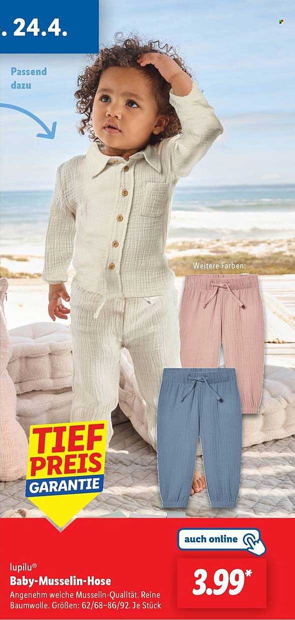 lupilu® Baby-Musselin-Hose
