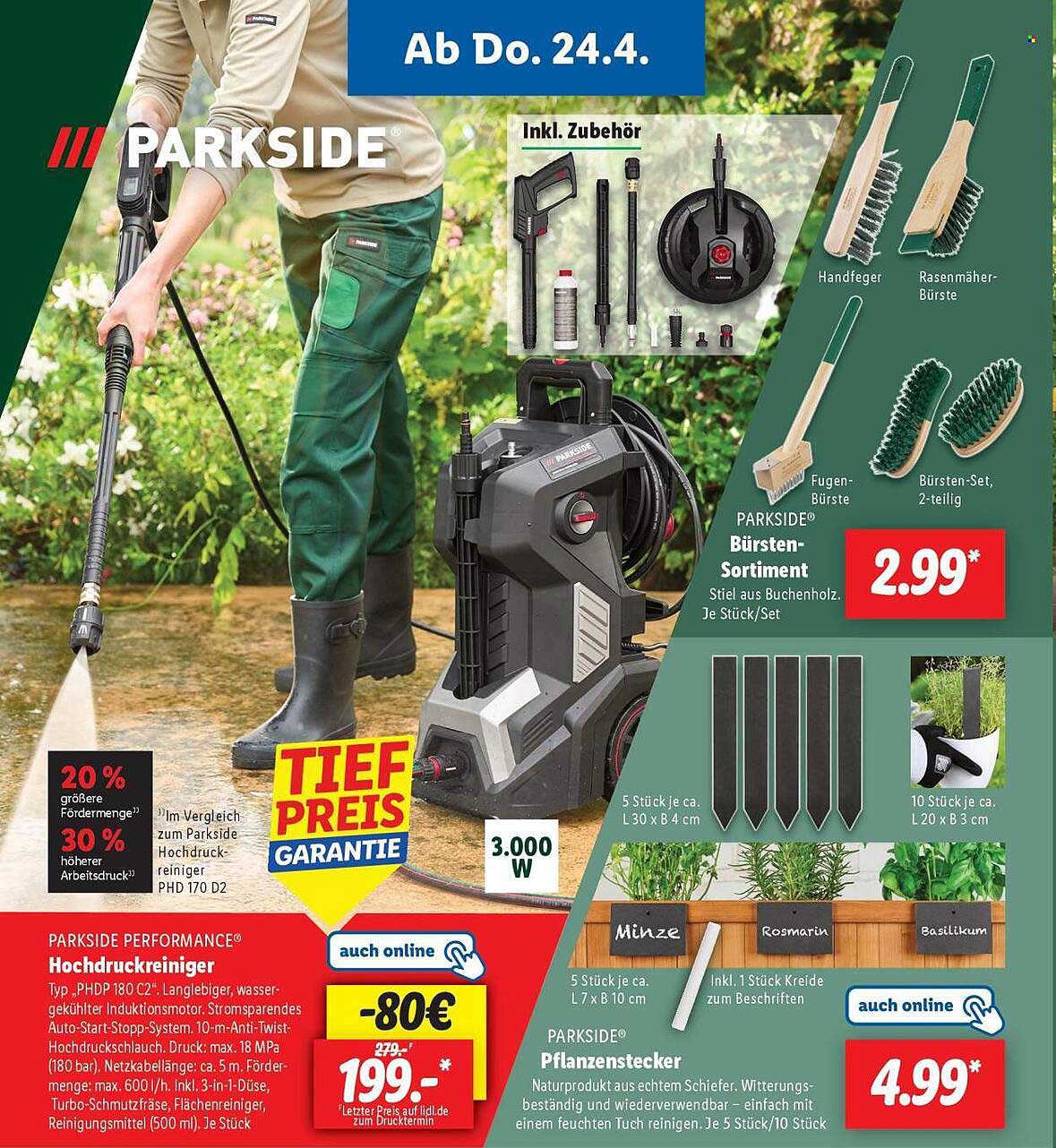 PARKSIDE PERFORMANCE® Hochdruckreiniger PHD 180 C2 - nur 199€