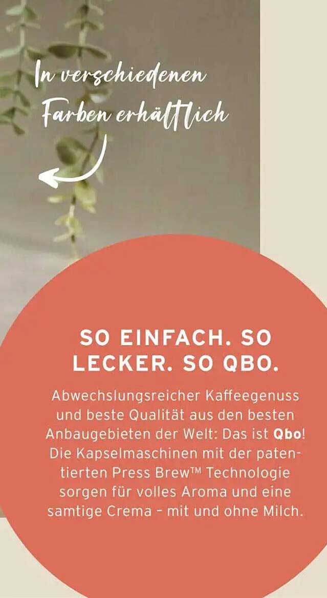 SO EINfach. SO LECKER. SO QBO.