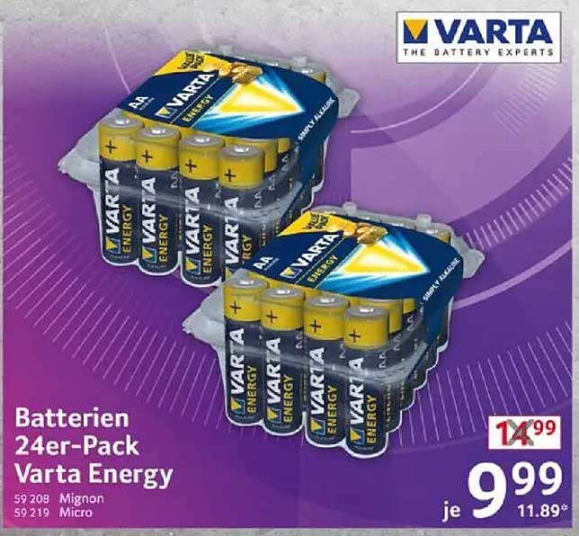Varta Energy Batterien 24er-Pack