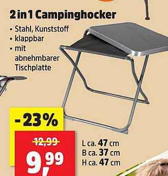 2 in 1 Campinghocker