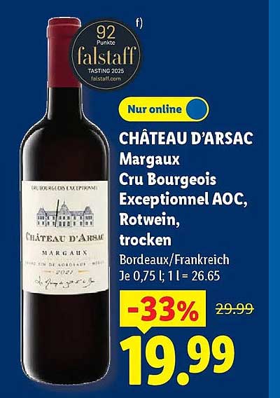 CHÂTEAU D’ARSAC Margaux Cru Bourgeois Exceptionnel AOC, Rotwein, trocken