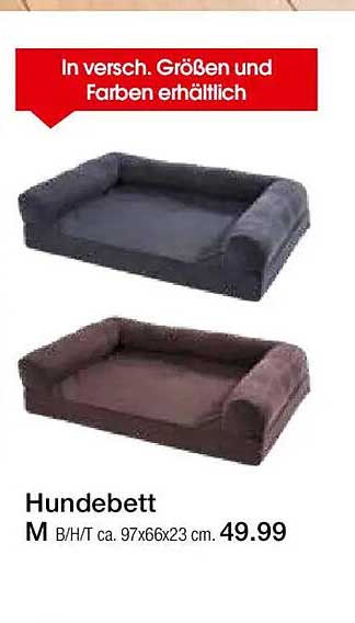Hundebett M B/H/T ca. 97x66x23 cm.