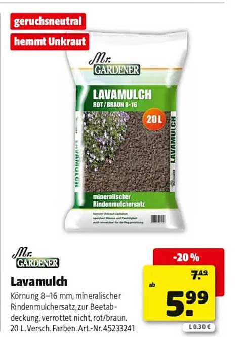 Lavamulch Wieviel Pro M2