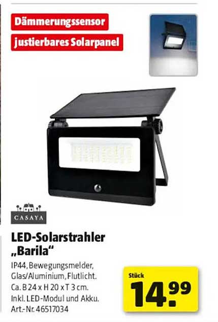 LED-Solarstrahler „Barila“