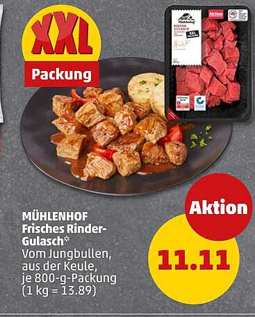 MÜHLENHOF Frisches Rinder-Gulasch*