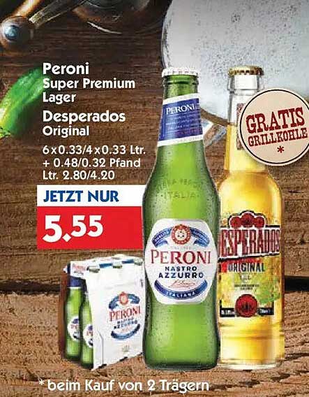Peroni Super Premium Lager / Desperados Original