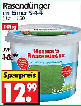 Rasendünger im Eimer 9-4-4